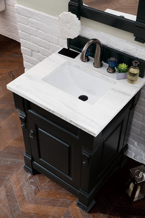 26" Brookfield Antique Black Single Bathroom Vanity, James Martin Vanities - vanitiesdepot.com