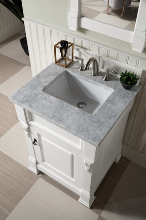 26" Brookfield Single Bathroom Vanity, Bright White