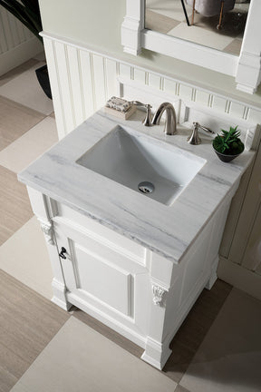 26" Brookfield Single Bathroom Vanity, Bright White