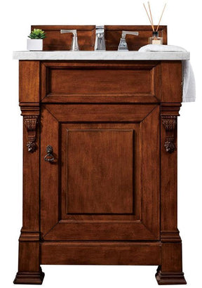 26" Brookfield Warm Cherry Single Bathroom Vanity, James Martin Vanities - vanitiesdepot.com