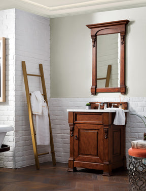 26" Brookfield Warm Cherry Single Bathroom Vanity, James Martin Vanities - vanitiesdepot.com