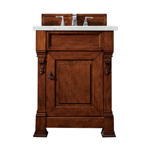 26" Brookfield Single Bathroom Vanity, Warm Cherry