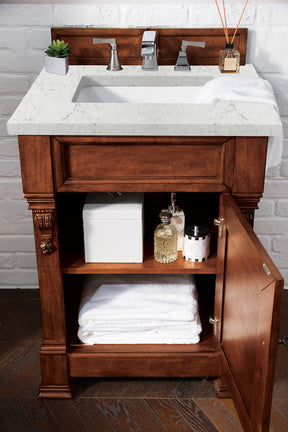 26" Brookfield Single Bathroom Vanity, Warm Cherry