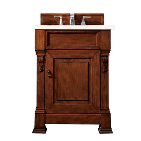 26" Brookfield Single Bathroom Vanity, Warm Cherry