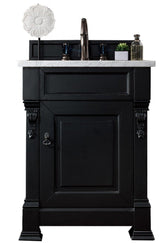 26" Brookfield Antique Black Single Bathroom Vanity, James Martin Vanities - vanitiesdepot.com