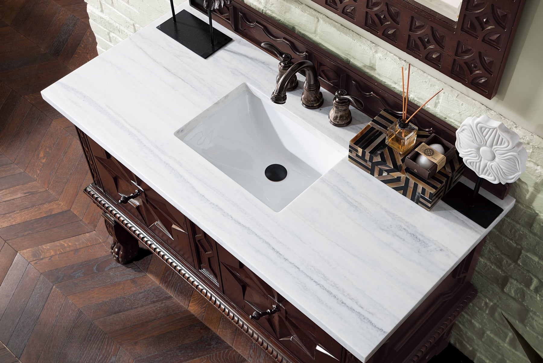 48" Balmoral Single Sink Bathroom Vanity, James Martin Vanities - vanitiesdepot.com