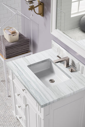 30" Bristol Single Bathroom Vanity, Bright White