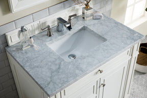 36" Bristol Single Bathroom Vanity, Bright White