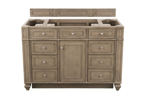 48" Bristol Whitewashed Walnut Single Bathroom Vanity, James Martin Vanities - vanitiesdepot.com