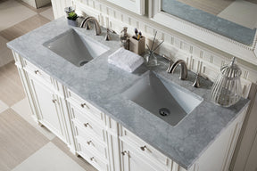 60" Bristol Double Bathroom Vanity, Bright White