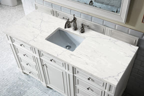 60" Bristol Single Bathroom Vanity, Bright White