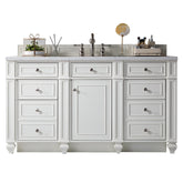 60" Bristol Single Bathroom Vanity, Bright White