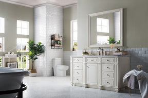 60" Bristol Single Bathroom Vanity, Bright White