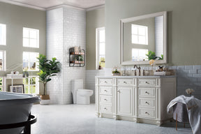 60" Bristol Single Bathroom Vanity, Bright White