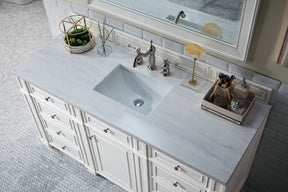 60" Bristol Single Bathroom Vanity, Bright White