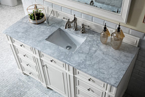 60" Bristol Single Bathroom Vanity, Bright White