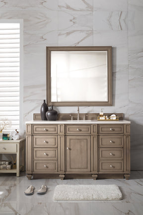 60" Bristol Whitewashed Walnut Single Bathroom Vanity, James Martin Vanities - vanitiesdepot.com