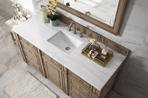 60" Bristol Whitewashed Walnut Single Bathroom Vanity, James Martin Vanities - vanitiesdepot.com