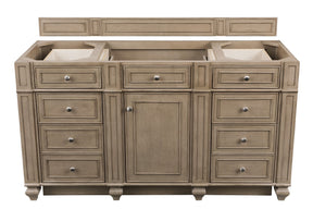 60" Bristol Whitewashed Walnut Single Bathroom Vanity, James Martin Vanities - vanitiesdepot.com