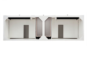 72" Bristol Double Bathroom Vanity, Bright White