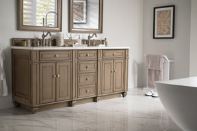 72" Bristol Whitewashed Walnut Double Bathroom Vanity, James Martin Vanities - vanitiesdepot.com