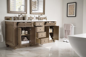 72" Bristol Whitewashed Walnut Double Bathroom Vanity, James Martin Vanities - vanitiesdepot.com