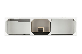 72" Linear Double Sink Bathroom Vanity, Glossy White