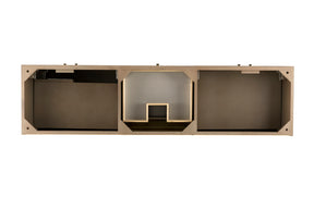 72" Linear Double Sink Bathroom Vanity, Whitewashed Walnut