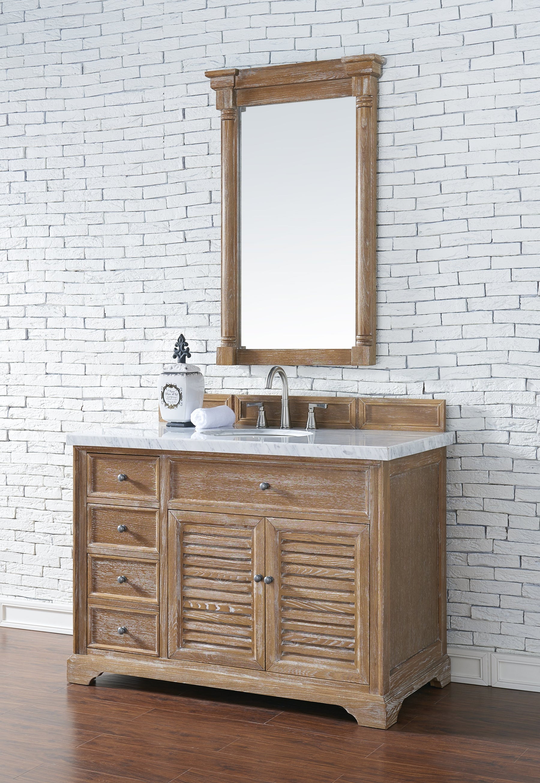 48" Savannah Driftwood Single Bathroom Vanity, James Martin Vanities - vanitiesdepot.com
