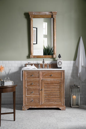 36" Savannah Single Bathroom Vanity, Driftwood