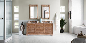 72" Savannah Double Sink Bathroom Vanity, Driftwood