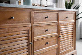 72" Savannah Double Sink Bathroom Vanity, Driftwood