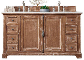 60" Providence Driftwood Double Sink Bathroom Vanity, James Martin Vanities - vanitiesdepot.com