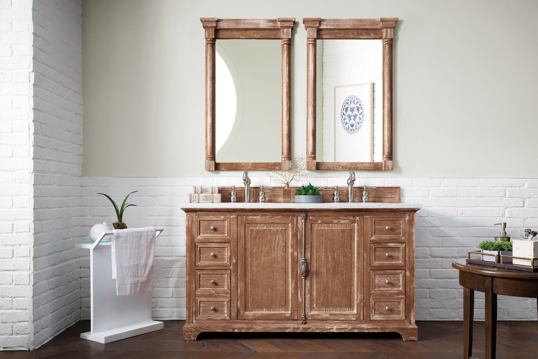 60" Providence Driftwood Double Sink Bathroom Vanity, James Martin Vanities - vanitiesdepot.com