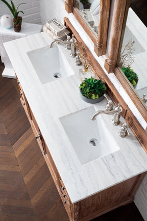 60" Providence Driftwood Double Sink Bathroom Vanity, James Martin Vanities - vanitiesdepot.com