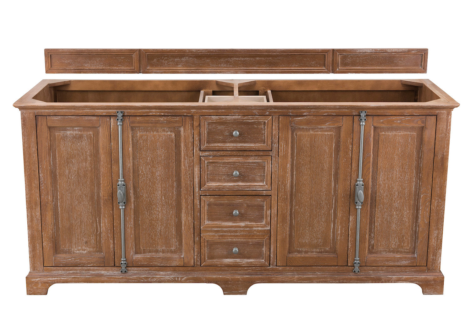 72" Providence Double Sink Bathroom Vanity, Driftwood