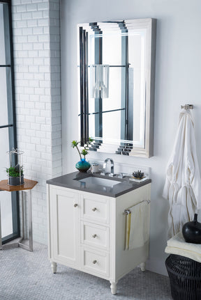 30" Copper Cove Encore Single Sink Bathroom Vanity, Bright White