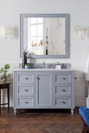 48" Copper Cove Encore Silver Gray Single Sink Bathroom Vanity, James Martin Vanities - vanitiesdepot.com