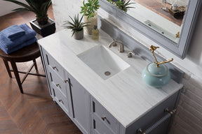 48" Copper Cove Encore Silver Gray Single Sink Bathroom Vanity, James Martin Vanities - vanitiesdepot.com