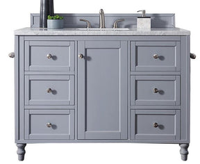 48" Copper Cove Encore Silver Gray Single Sink Bathroom Vanity, James Martin Vanities - vanitiesdepot.com