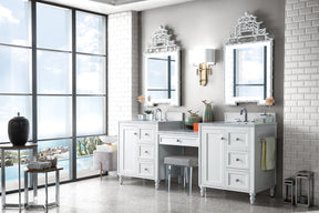 86" Copper Cove Encore Double Sink Bathroom Vanity, Bright White