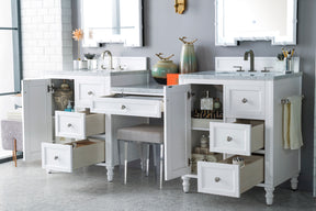 86" Copper Cove Encore Double Sink Bathroom Vanity, Bright White