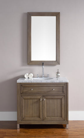 36" Chicago Whitewashed Walnut Single Sink Bathroom Vanity, James Martin Vanities - vanitiesdepot.com