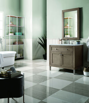 36" Chicago Whitewashed Walnut Single Sink Bathroom Vanity, James Martin Vanities - vanitiesdepot.com