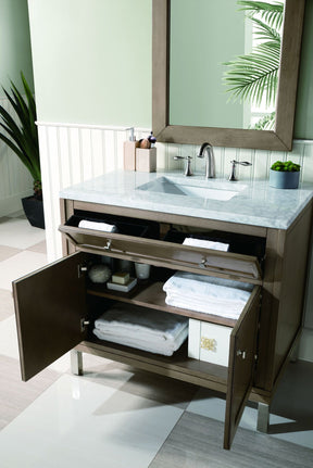 36" Chicago Whitewashed Walnut Single Sink Bathroom Vanity, James Martin Vanities - vanitiesdepot.com