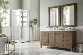 60" Chicago Whitewashed Walnut Double Sink Bathroom Vanity, James Martin Vanities - vanitiesdepot.com