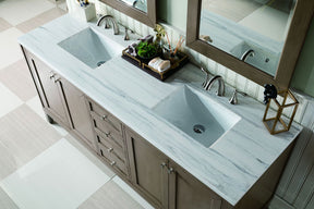 72" Chicago Whitewashed Walnut Double Sink Bathroom Vanity, James Martin Vanities - vanitiesdepot.com