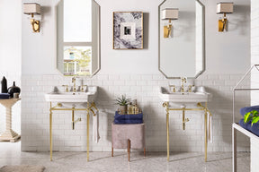 24" Wellington Single Console Sink Bathroom Vanity, Brass Stand