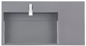 36" Mercer Island Single Sink Bathroom Vanity, Ash Gray w/ Brushed Nickel