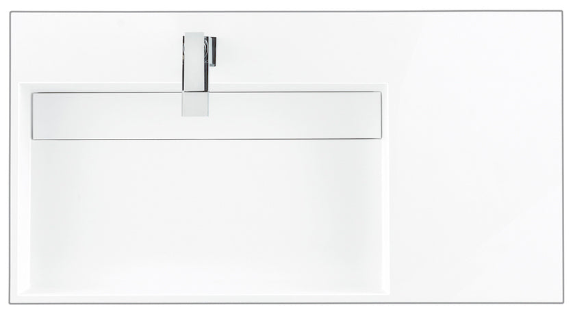36" Linear Single Sink Bathroom Vanity, Whitewashed Walnut